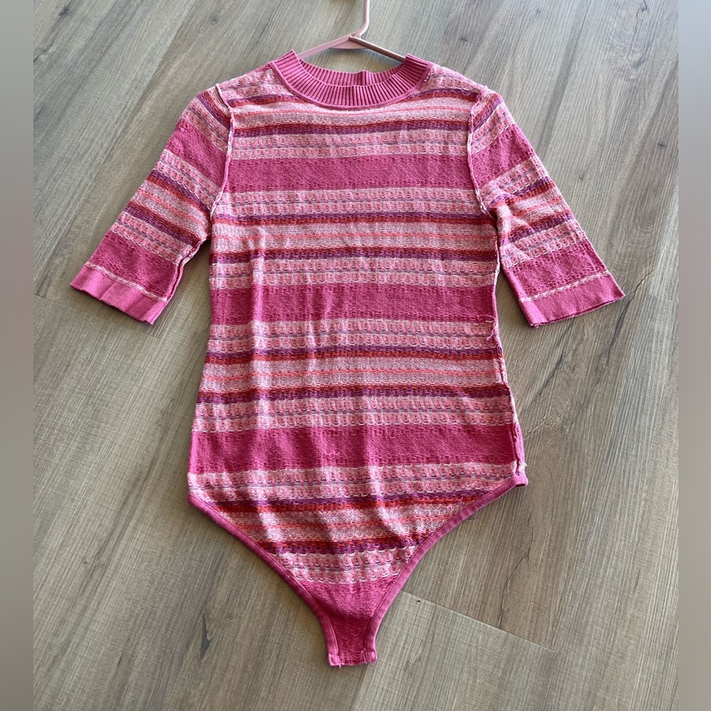 Free People sweater bodysuit.